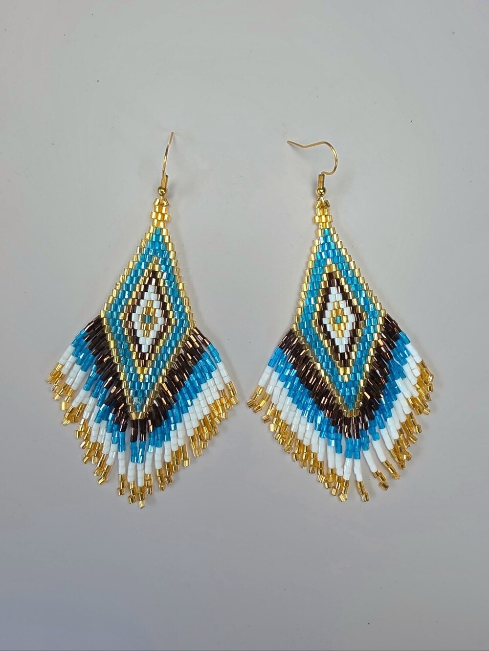 Willow Beaded Earrings Boho Fringe Southwestern Handmade Jewelry
